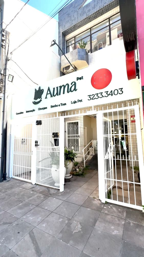 Fachada da Auma Pet na Rua Saldanha Marinho
